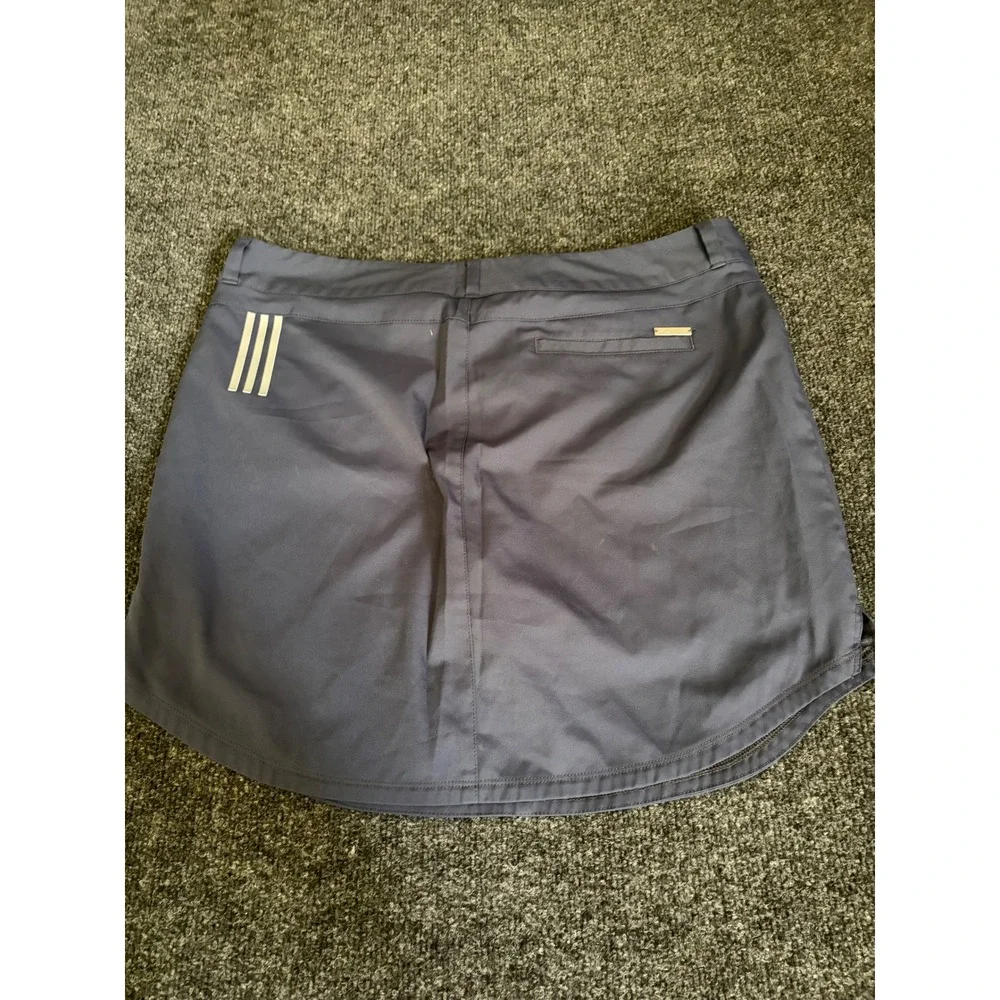 Adidas Golf Skort Navy Blue Athletic Skirt Womens Size 14 Curved Hem Activewear